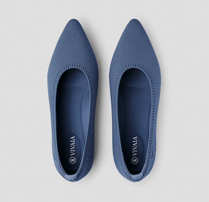 Mila women's breathable ballet flats with soft sole. Lightweight, flexible slip-on shoes for summer comfort.