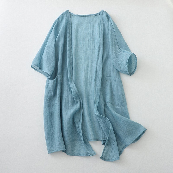 Women's lightweight open front cardigan, perfect for spring layering and everyday style.