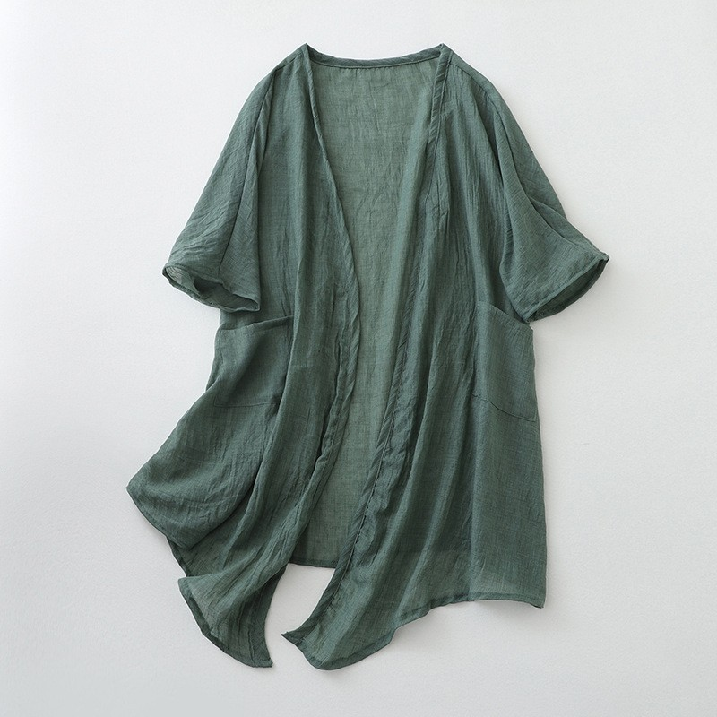 Versatile women's lightweight open front cardigan, ideal for comfortable spring/summer layering.