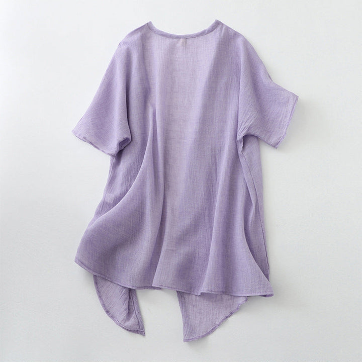 Casual long sleeve women's lightweight open front cardigan, great for relaxed spring fashion.