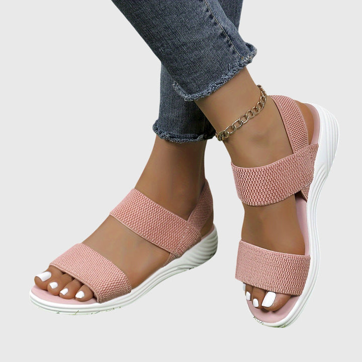 Stylish women's casual sandals, lightweight, orthopedic, and adjustable for all-day arch support.