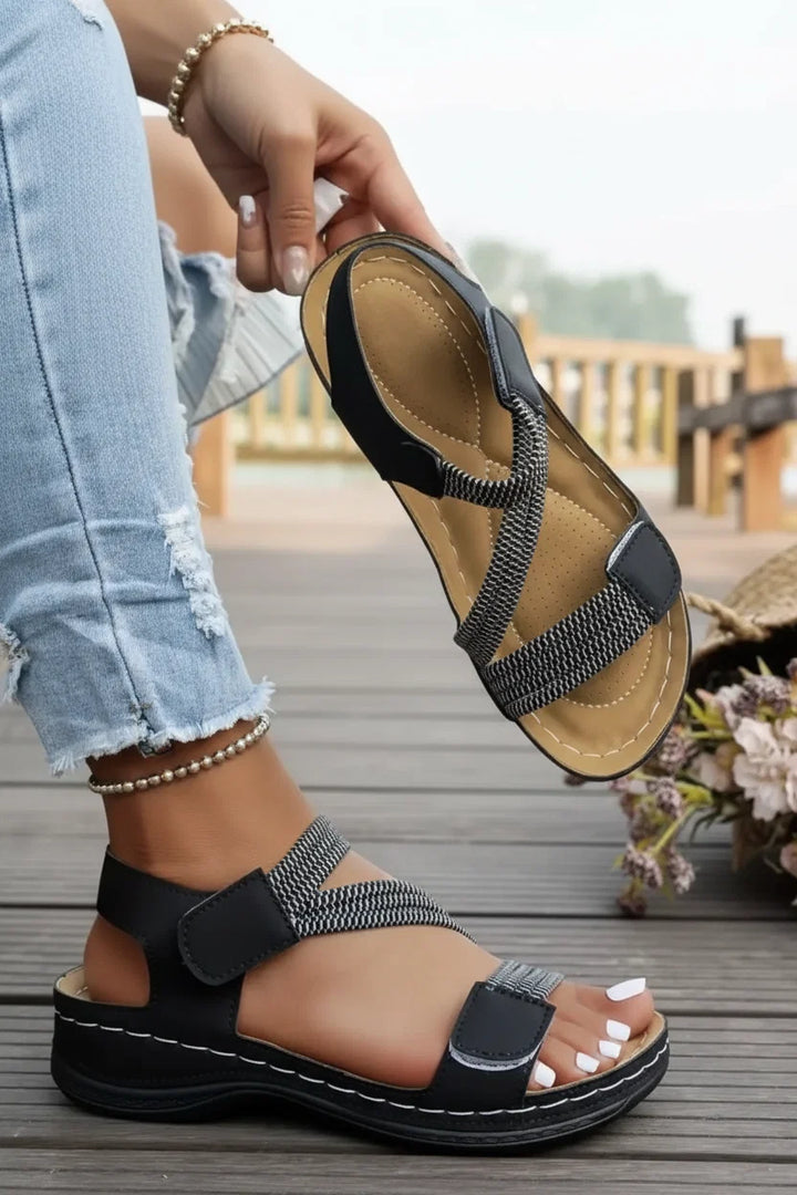 Easy slip-on women's sandals, comfortable orthopedic casual footwear. Perfect for everyday use.
