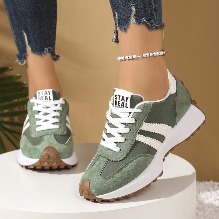 Comfortable women's sneakers with deep heel cup & wide toe box.