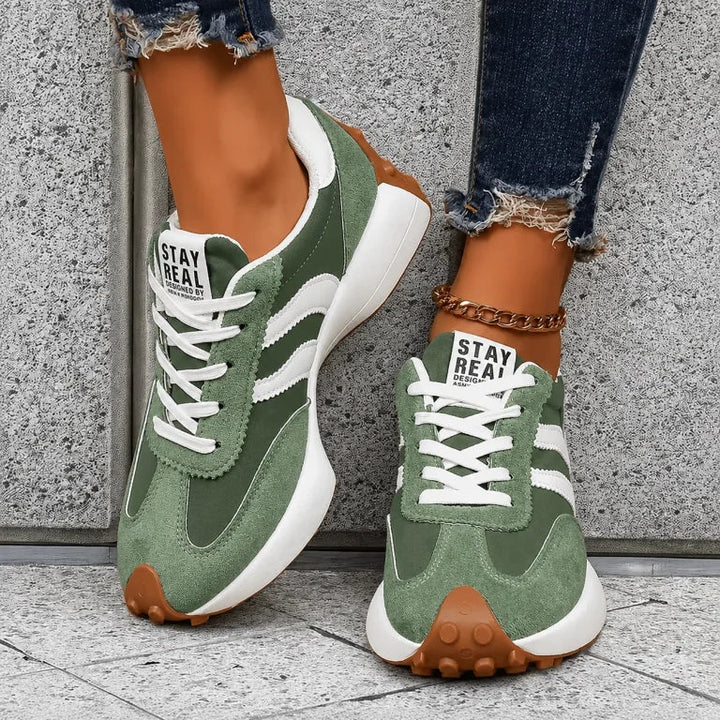 Women's everyday sneakers with superior arch support & breathable mesh upper.
