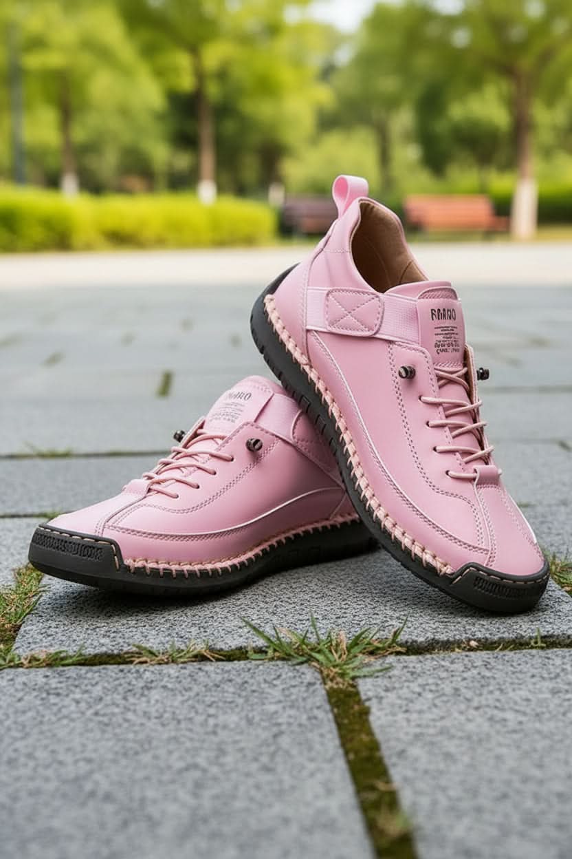 Side view of women's lightweight slip-on trainers, designed for everyday walking comfort.