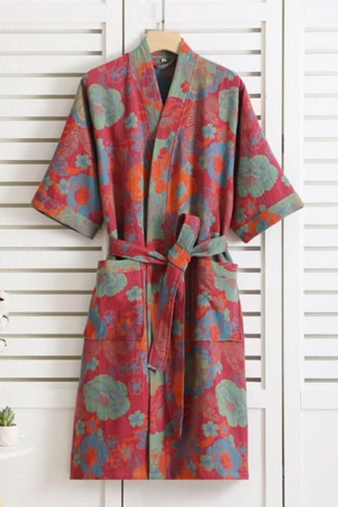Everyday women's lightweight comfort robe, ideal for relaxing at home or spa.