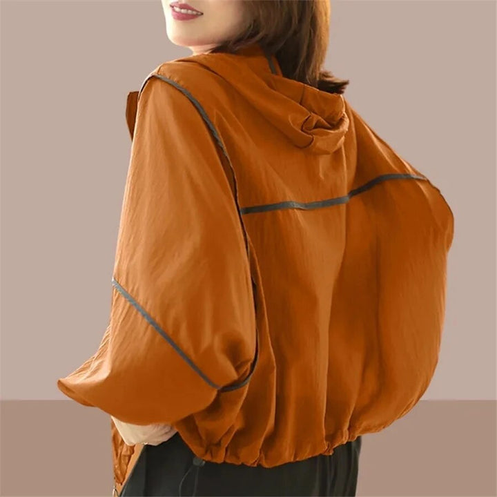 Women's lightweight summer hoodie jacket with an oversized fit. Perfect for casual spring and summer layering.