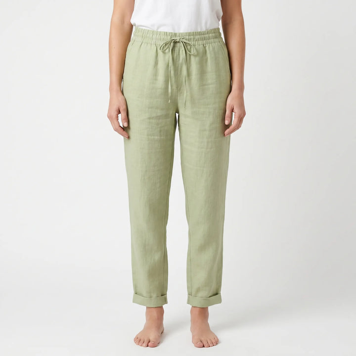 Versatile women's lightweight summer trousers, relaxed fit with drawstring, great for travel & everyday comfort.