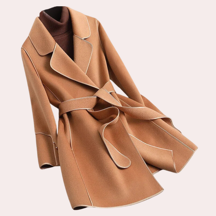 Classic women's trench coat, a lightweight and versatile long jacket for essential fall and spring fashion.