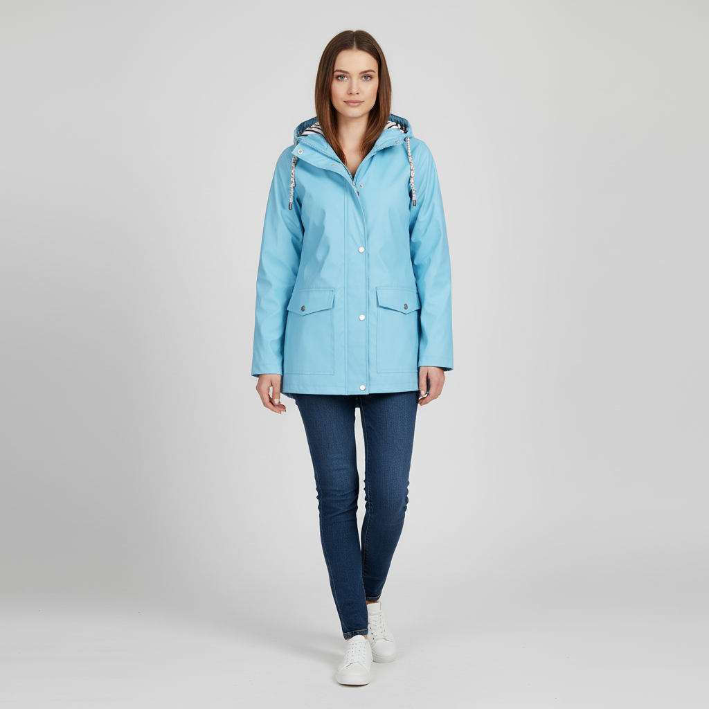 Women's autumn windbreaker with breathable fabric, providing comfort and protection.