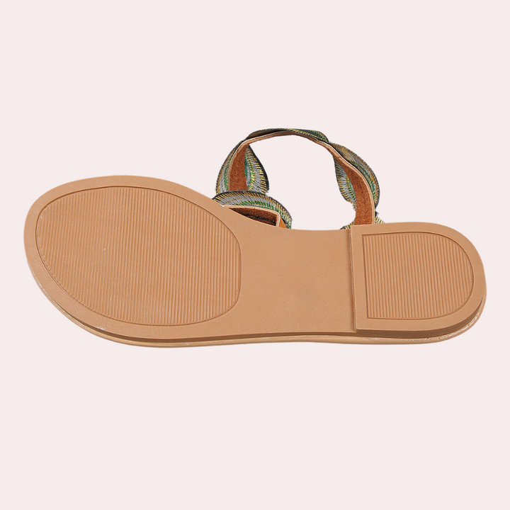 Lina women's open-toe flat sandals, versatile for summer casual wear, beach, or everyday comfort.