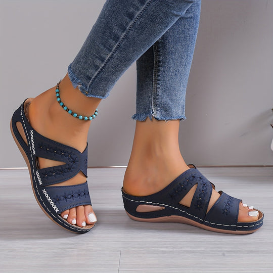 Women's supportive footwear: Liva comfort sandals with superior arch support for active ladies' walking.