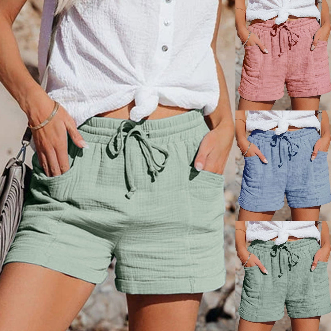 Women's Livia cotton summer shorts, perfect for everyday comfort & warm weather style. Relaxed fit.