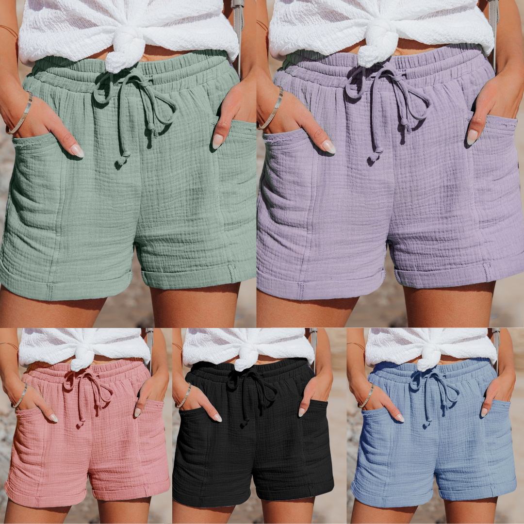 Casual women's cotton shorts, Livia style. Versatile summer apparel for comfortable, everyday fashion.