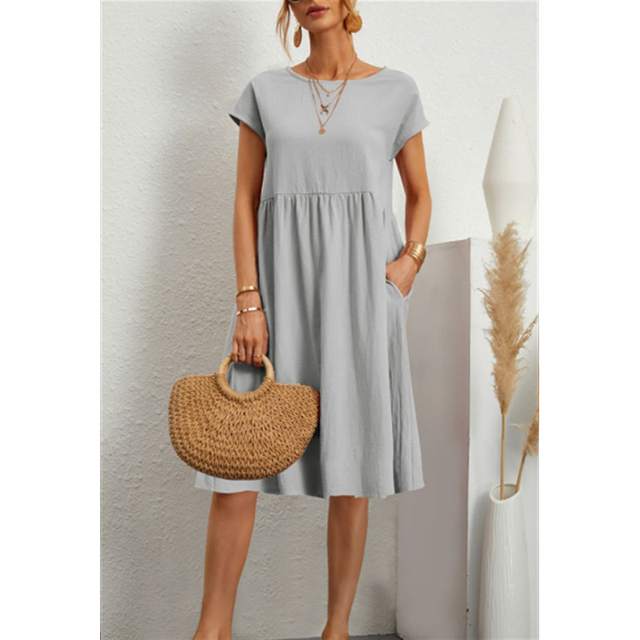 Soft jersey summer dress for women. The Livia dress provides breathable comfort & chic style all day.