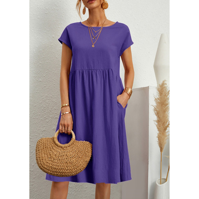 Close-up of the Livia jersey summer dress fabric. Highlights soft texture & quality for comfortable wear.
