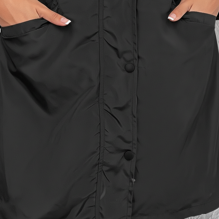 Stylish long autumn jacket for women, windproof outerwear, perfect for fall fashion