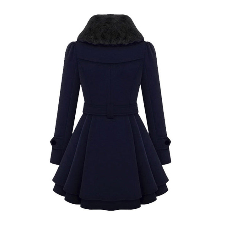 Formal casual long tailored coat for women, featuring an elegant collar, stylish and versatile.