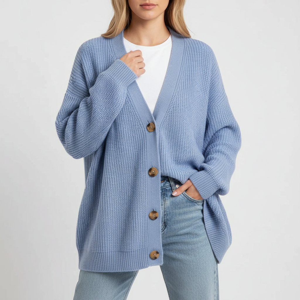Comfortable women's loose fit cashmere V-neck vest, an essential for a cozy and stylish winter