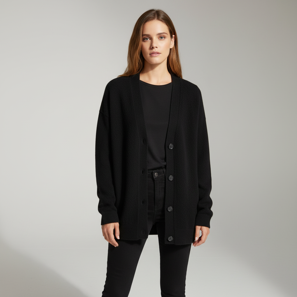 Casual chic women's cashmere vest with a flattering V-neck, a cozy autumn and winter layering piece
