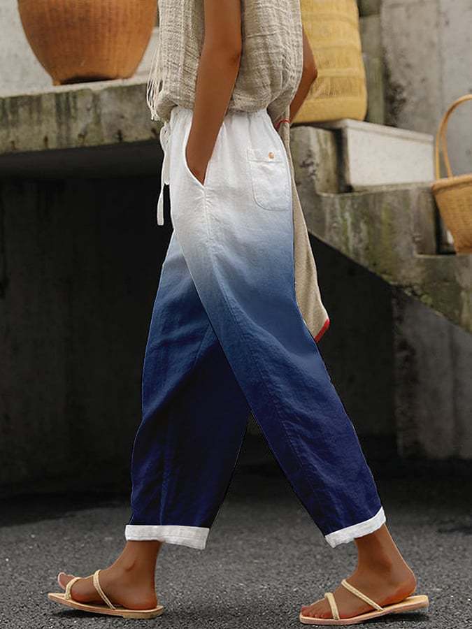 Nova women's printed comfort trousers, offering a relaxed fit for everyday casual style