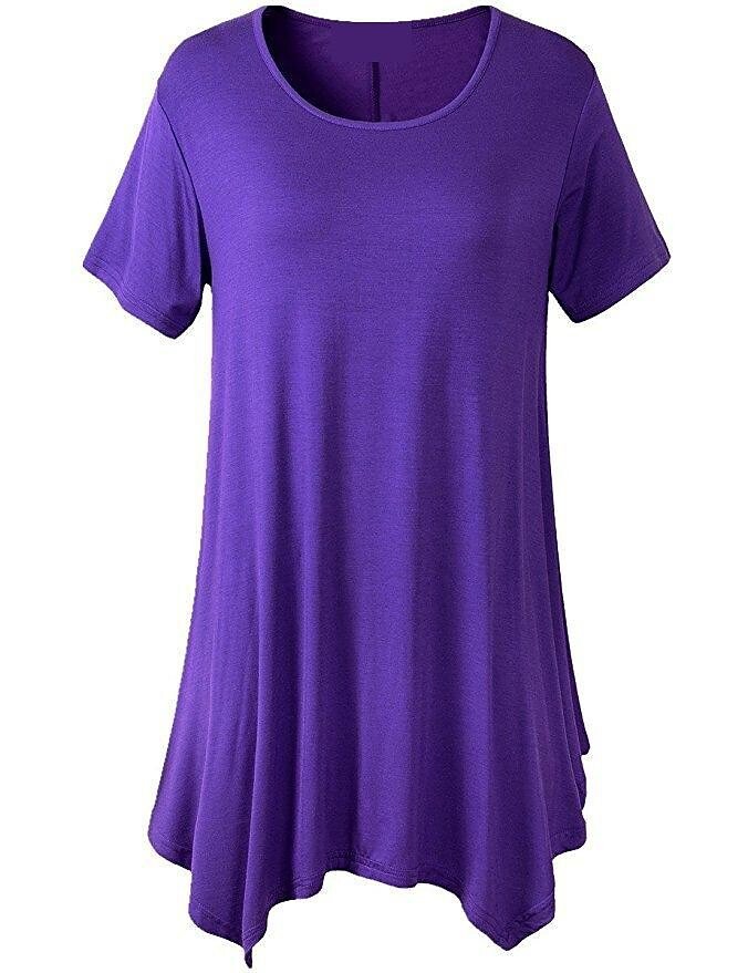 Effortless women's fashion: basic loose fit short sleeve T-shirt, everyday essential.