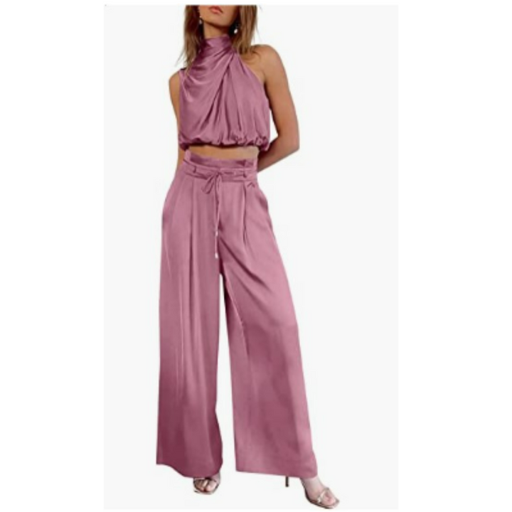 Effortless women's loose fit summer jumpsuit. Comfortable and chic sleeveless romper for warm weather fashion.