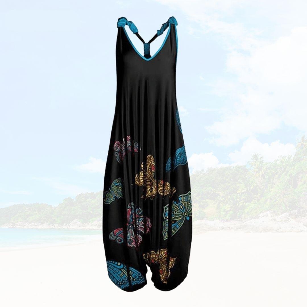 Relaxed fit women's summer playsuit, incredibly comfortable for warm weather.