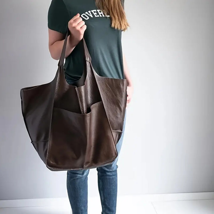 Mustard large capacity Lorent Grand tote, a stylish women's handbag accessory for all occasions.