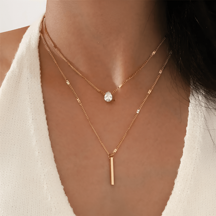 Elegant Lumia glow grid necklace for women, a statement piece with unique luminous design, perfect fashion gift.