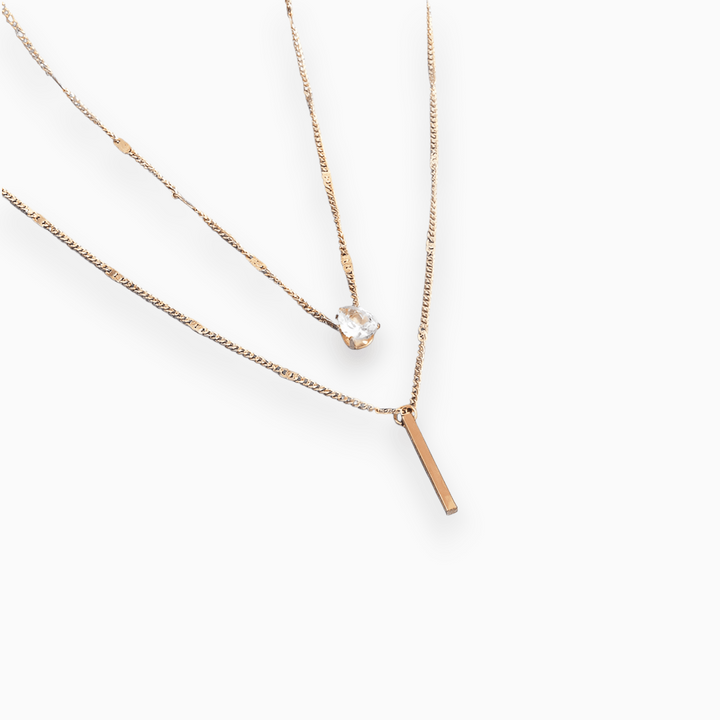 Captivating Lumia luminous grid chain necklace for women, showcasing its elegant glow and unique fashion appeal.