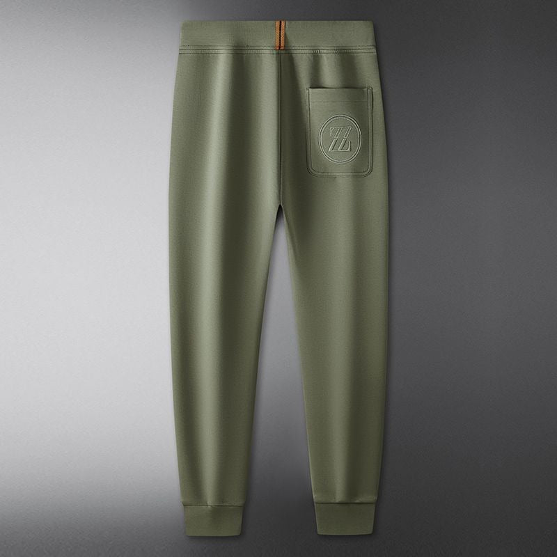 Elegant blue women's luxe cotton blend trousers, stylish for sophisticated outfits.