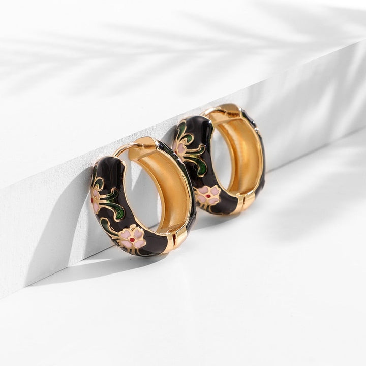 Beautiful Roselle Luxe floral drop earrings for women, enhancing any luxury outfit