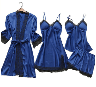 Chic 2-piece women's satin pajama set, combining luxurious sleepwear with comfortable & stylish loungewear appeal.