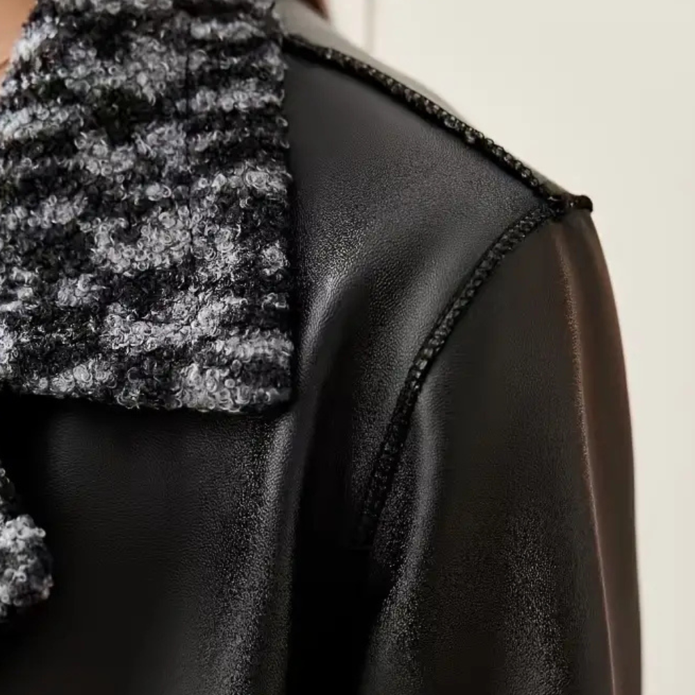 Warm black women's winter coat, luxurious and timeless for cozy cold weather outerwear.