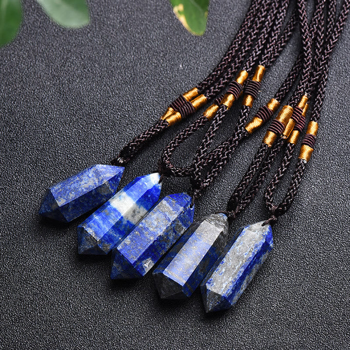 Natural stone healing necklace, women's amethyst for spiritual balance.