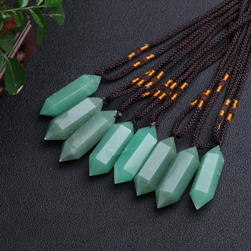 Unique healing amethyst necklace for women, natural crystal pendant.