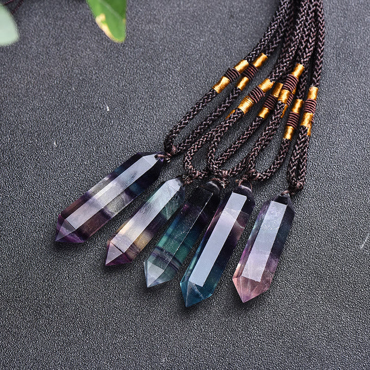 Women's healing amethyst crystal pendant, natural stone jewelry.