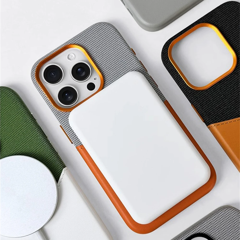 Durable leather iPhone case for women. Offers MagSafe convenience, secure card holder, and essential phone protection.
