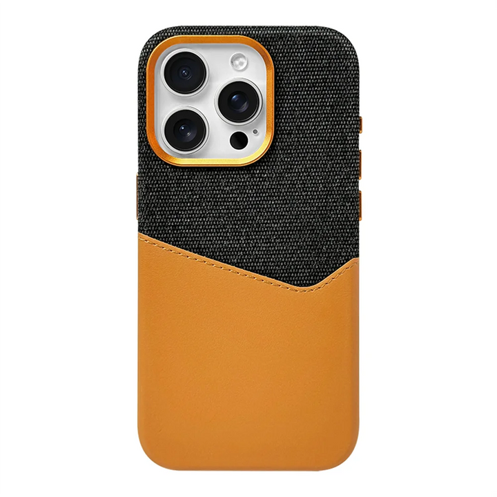 Luxury women's iPhone cover: real leather, MagSafe compatible, with a functional card holder & shockproof design.