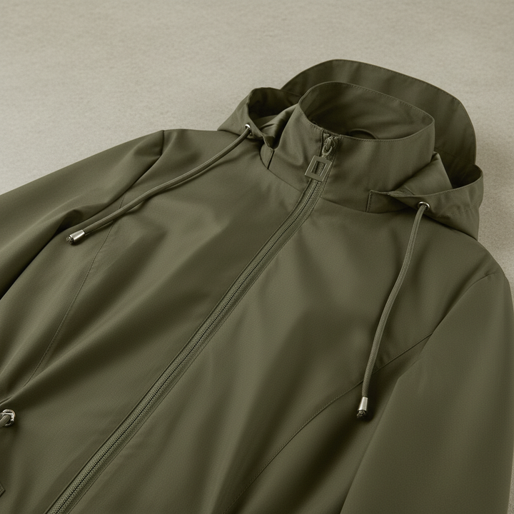 Lightweight waterproof women's Maja jacket with hood, perfect for outdoor adventuring