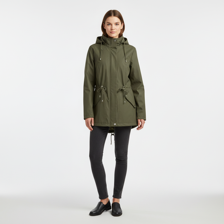 Outdoor women's Maja waterproof jacket, hooded and lightweight, for all seasons