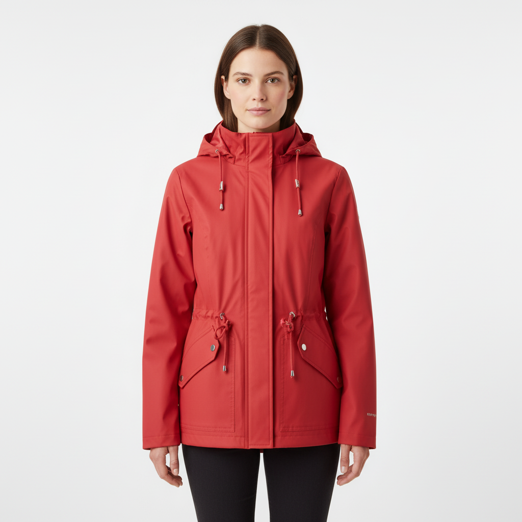 Maja women's lightweight hooded raincoat, waterproof and fashionable for daily wear