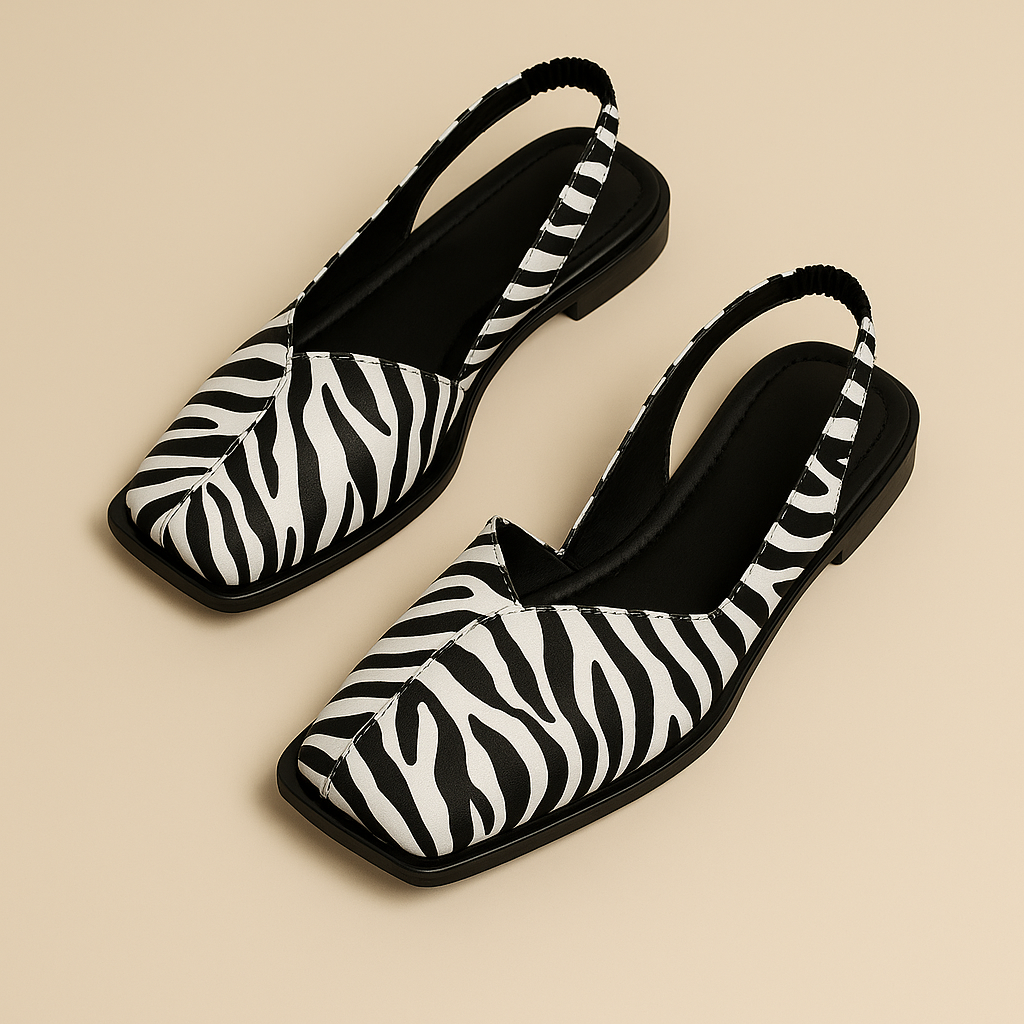 Women's Marvella square toe slip-on flats; comfortable, versatile and perfect for casual everyday wear.