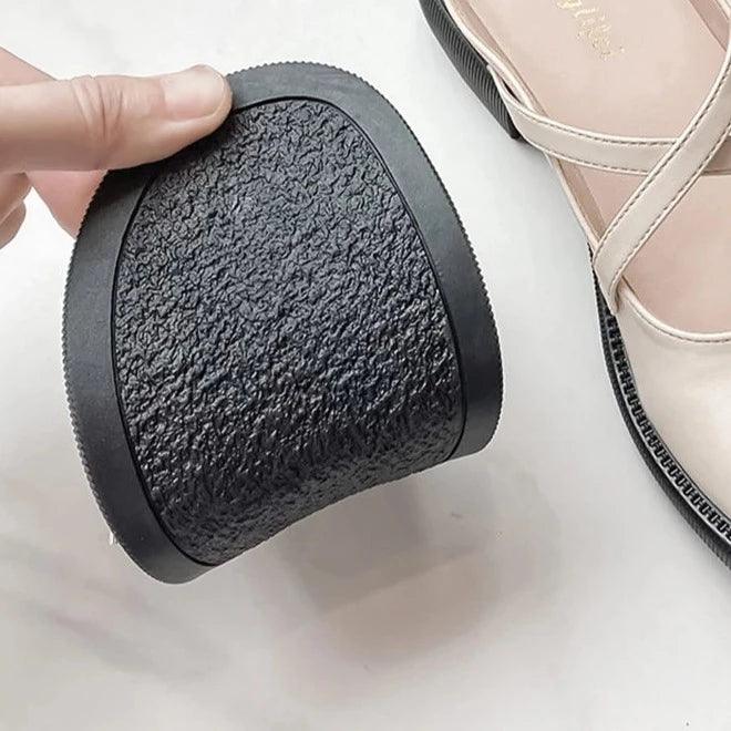 Elegant women's Mary Jane footwear with a stylish buckle, offering comfort and classic style.