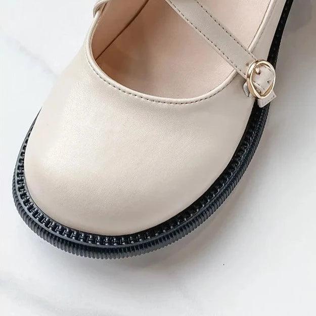 Women's buckle heels, classic Mary Jane style pumps with a comfortable mid heel.