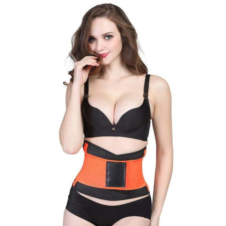 Posture corrector MaxFit waist trimmer sweatband for women's workout, boosting core support.