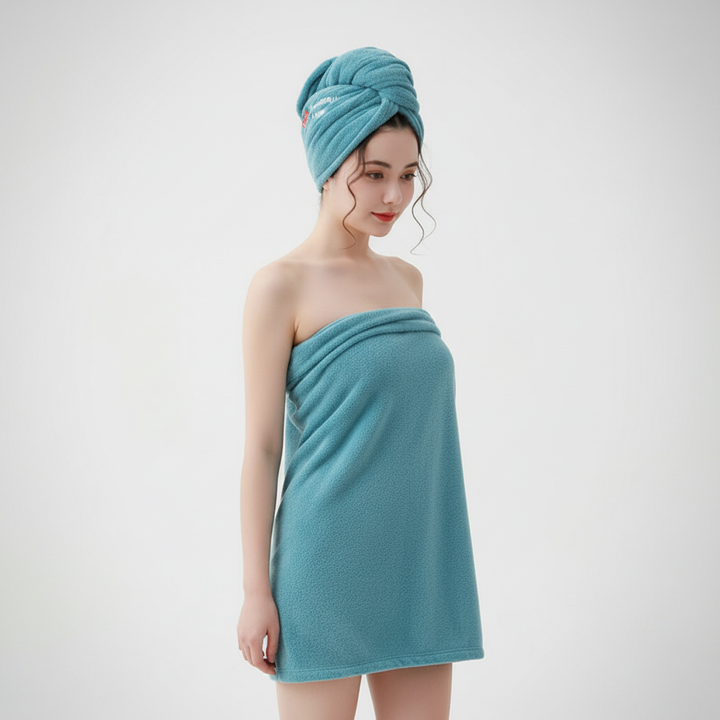 HairBuddy microfiber hair drying turban, soft & absorbent, for frizz-free hair care