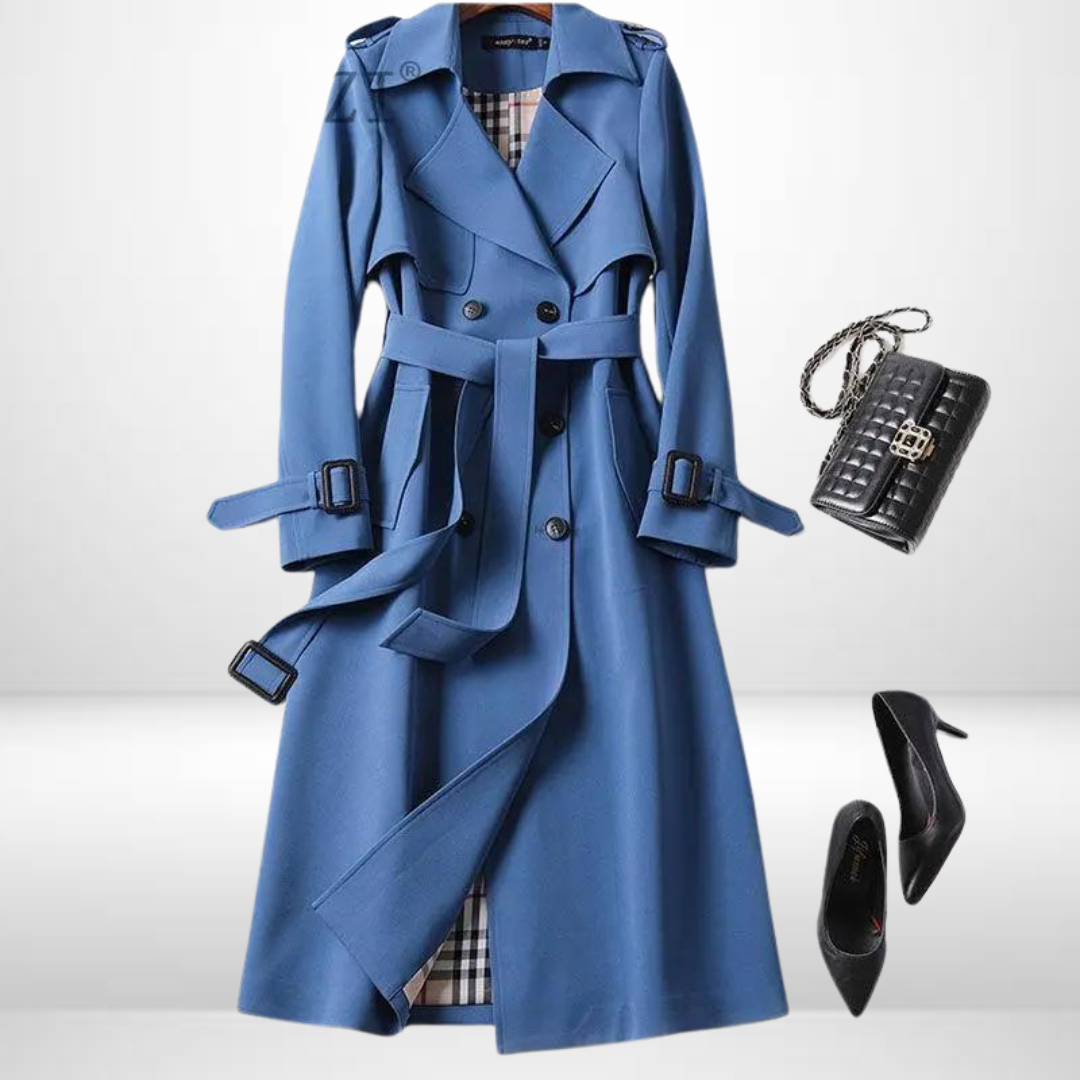 Cozy women's padded mid-length jacket, insulated for warmth & comfort. Essential everyday fall/winter wear.