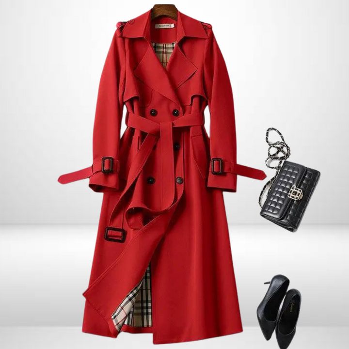 Women's mid-length insulated jacket, designed for everyday comfort & warmth. A versatile padded trench coat.
